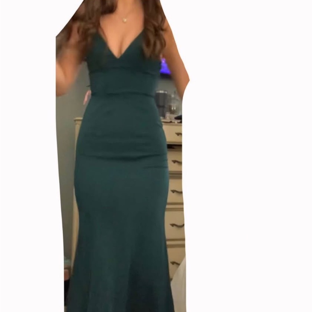 Faviana forest green prom Dress